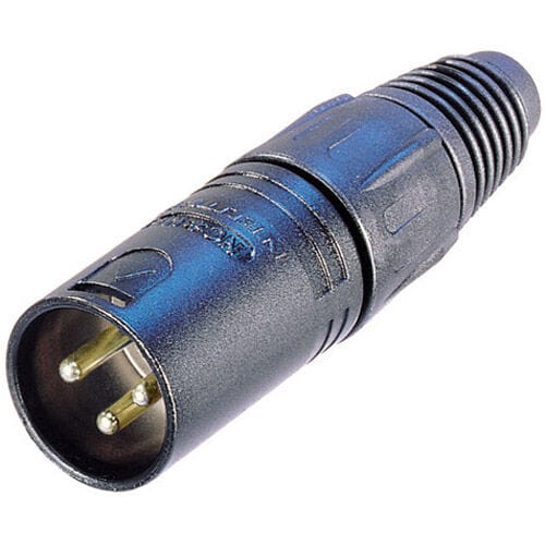 Neutrik NC3MX-B Male Black XLR Connector With Gold Contacts